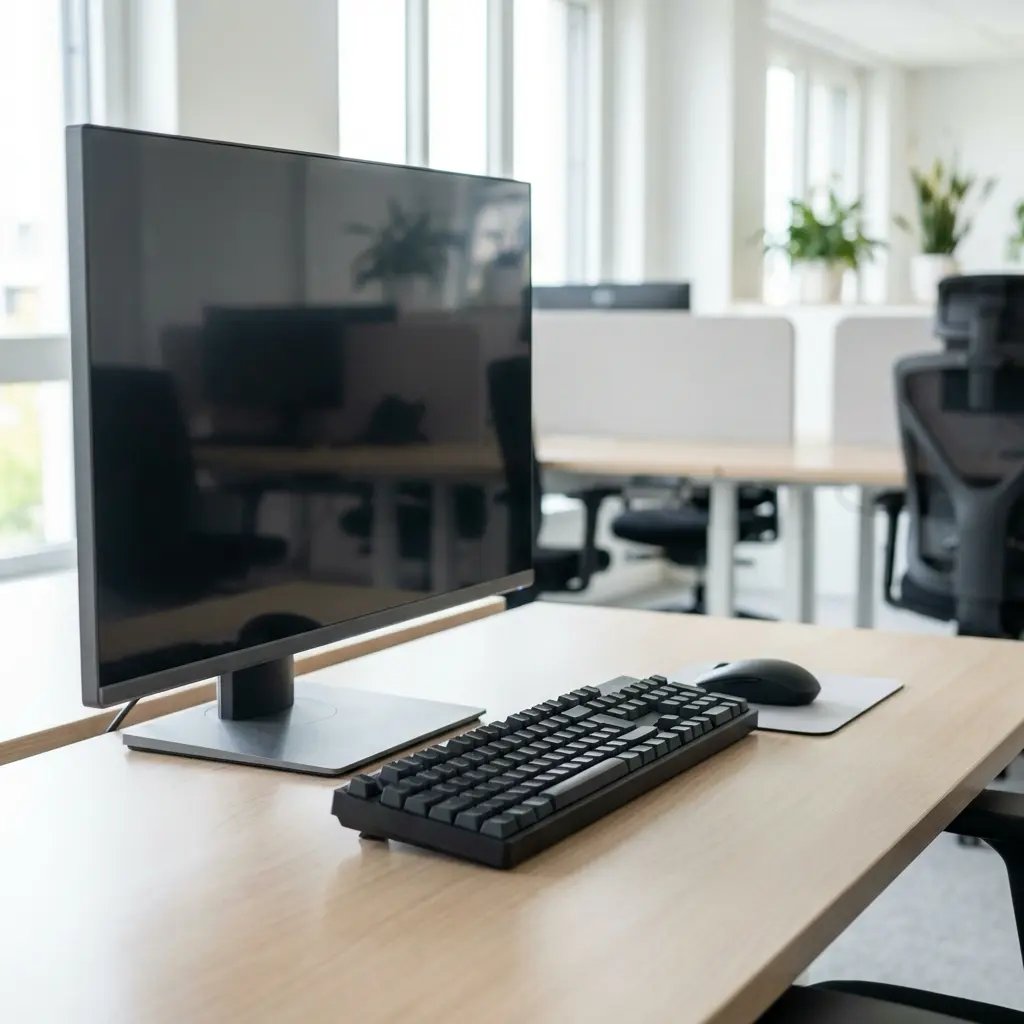 Detailaufnahme der Büroreinigung