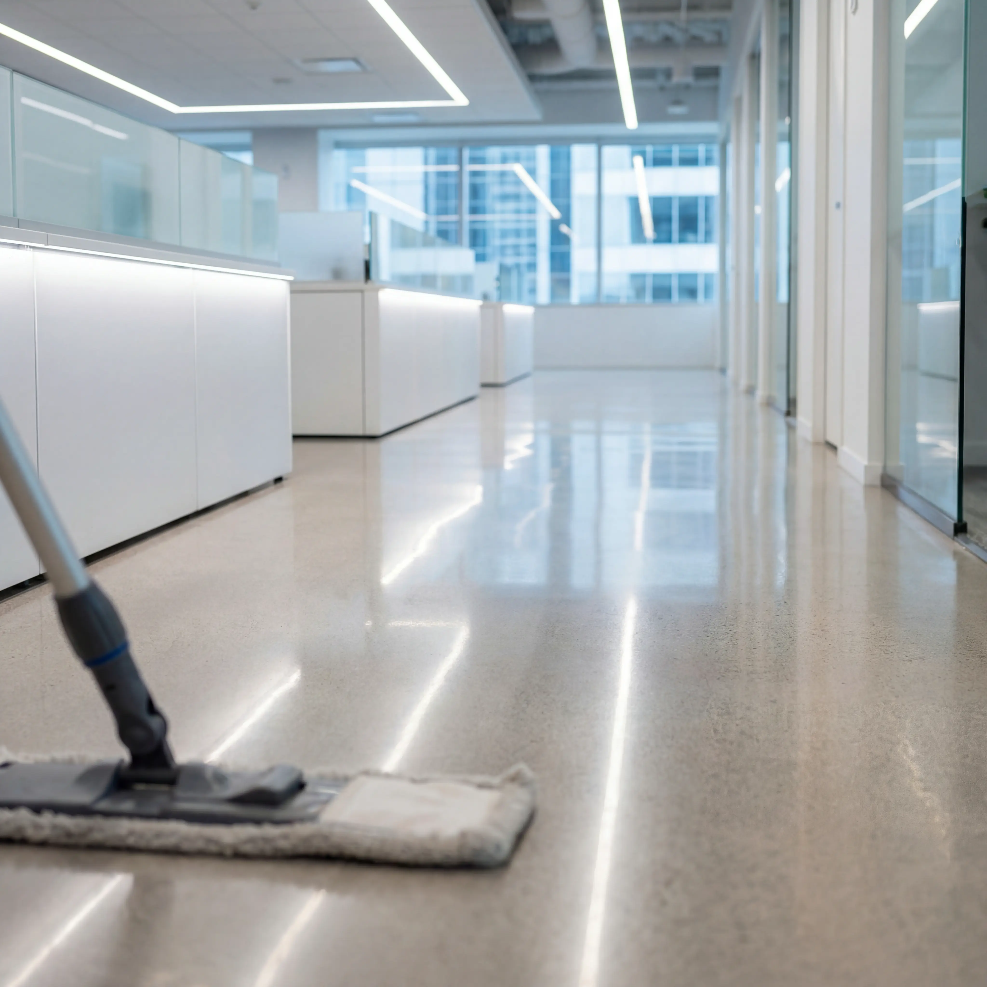 Detailaufnahme der Gebäudereinigung